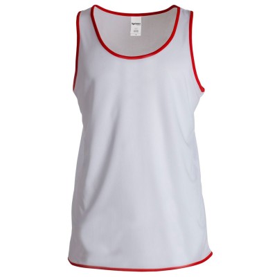 T-Shirt Contrast Tank Top colore white/red taglia XS