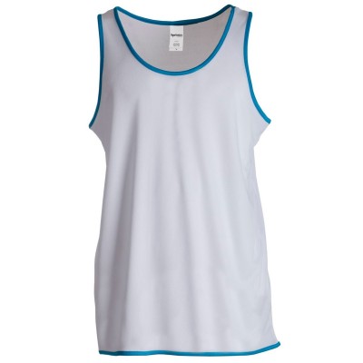 T-Shirt Contrast Tank Top colore white/turqoise blue taglia XS