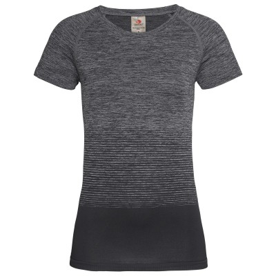 T-Shirt Active Seamless Raglan Flow colore dark grey transition taglia S