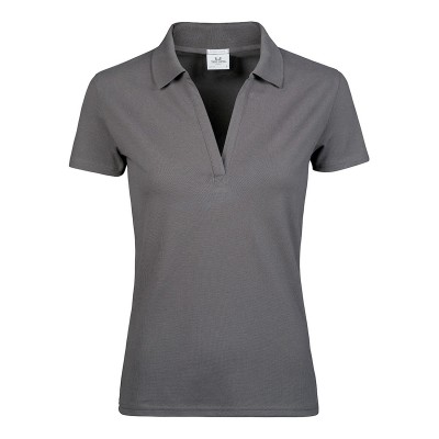Polo Women Luxury Stretch V Polo colore Dark Grey taglia S