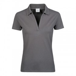 Polo Women Luxury Stretch V Polo colore Dark Grey taglia S
