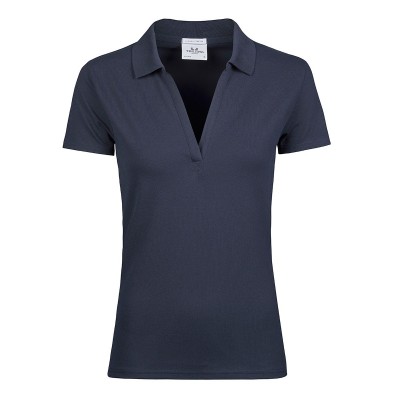 Polo Women Luxury Stretch V Polo colore Navy taglia S