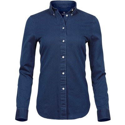 Camicie Ladies Casual Twill Shirt colore Indigo taglia L