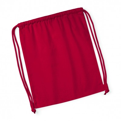 Borse Organic Premium Cotton Gymsac colore classic red taglia UNICA