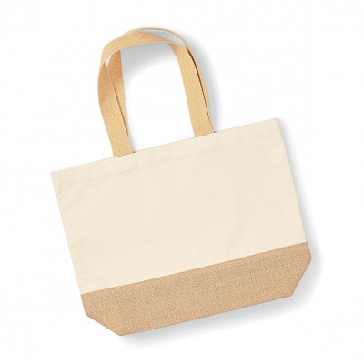 Borse Jute Base Canvas Tote colore natural taglia UNICA