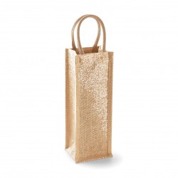 Borse Shimmer Jute Bottle Bag