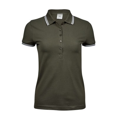 Polo Ladies Luxury Stripe Stretch Polo