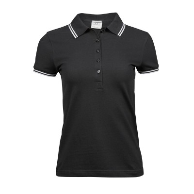 Polo Ladies Luxury Stripe Stretch Polo