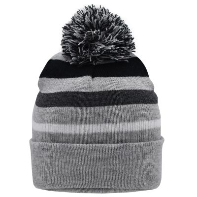 Cappelli Striped Winter Beanie With Pompon