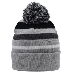 Cappelli Striped Winter Beanie With Pompon
