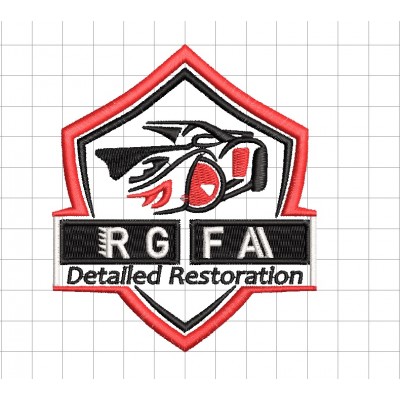 Toppa personalizzata Rgfa cm 10x8,5 termoadesiva