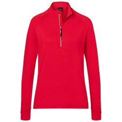 T-Shirt Ladies' Sports Shirt Halfzip 2