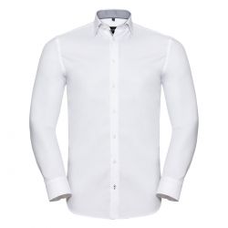 Camicie Men´s Long Sleeve Tailored Contrast Herringbone Shirt