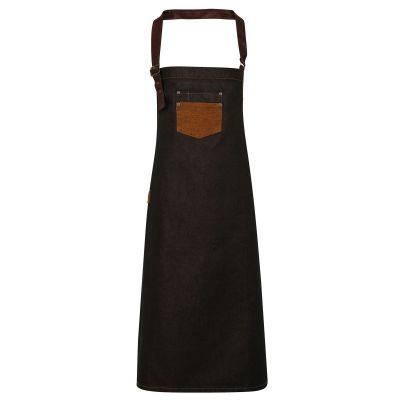 Ho.Re.Ca. Division Waxed Look Denim With Faux Leather ather