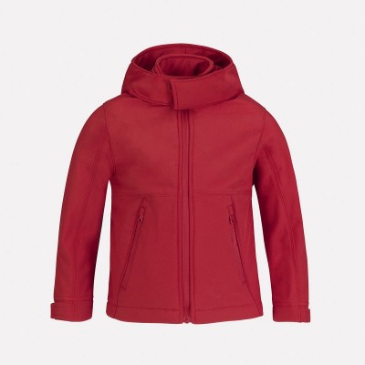 Giacche Hooded Softshell /Kids colore red taglia 5/6