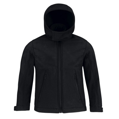 Giacche Hooded Softshell /Kids colore black taglia 5/6