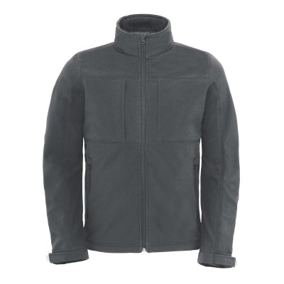 Soft shell Hooded Softshell /Men colore dark grey taglia S
