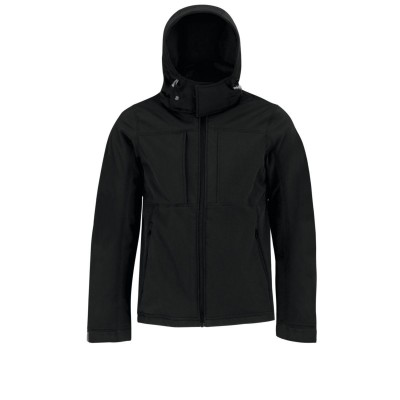 Soft shell Hooded Softshell /Men colore black taglia S