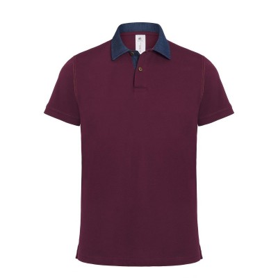 Polo Dnm Forward /Men colore denim/burgundy taglia L