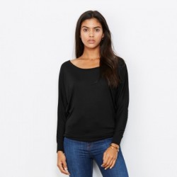 T-Shirt Women's Flowy Long Sleeve Off Shoulder Tee